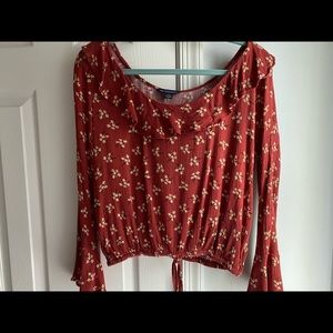 american eagle off the shoulder blouse